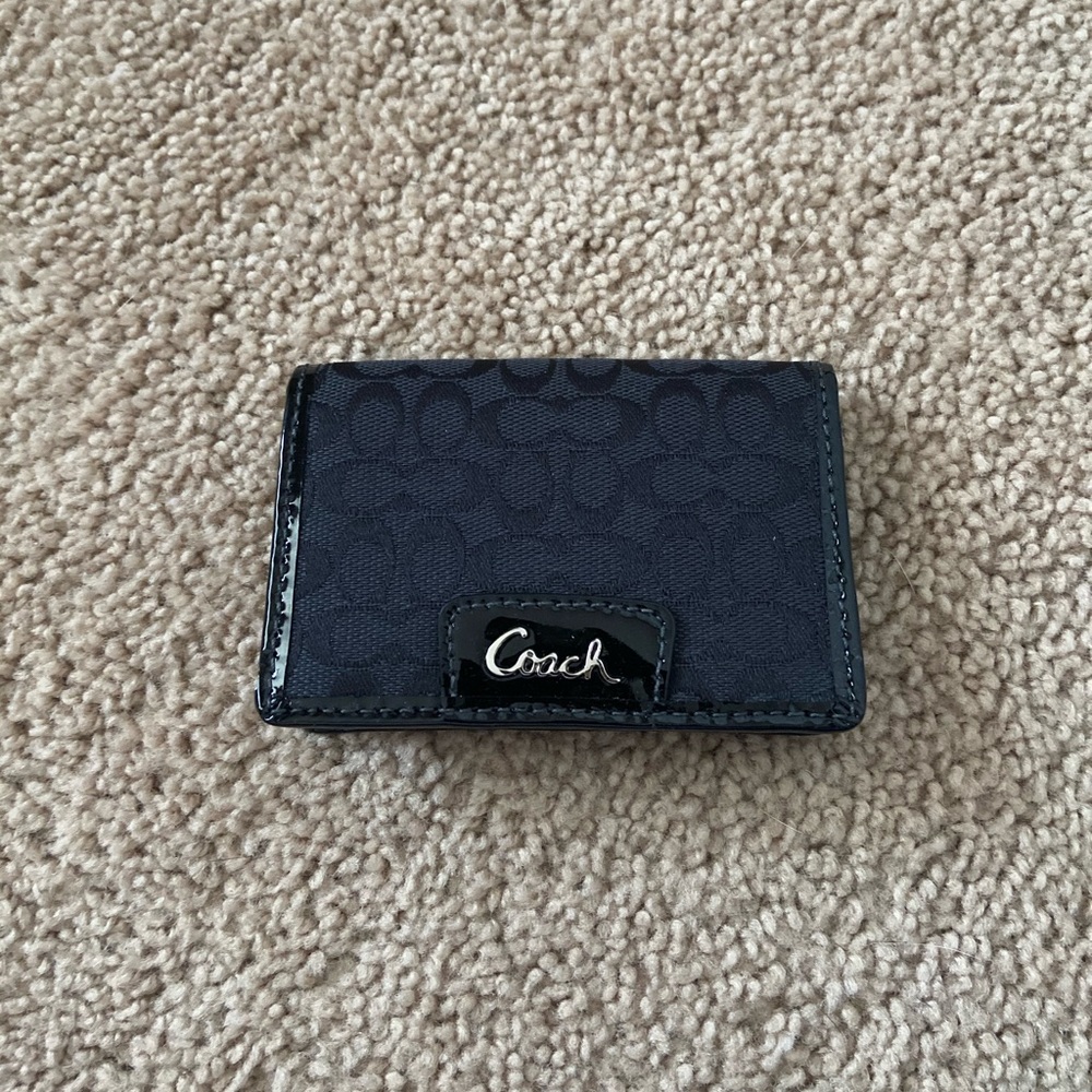 SOLD Coach Black Card Holder